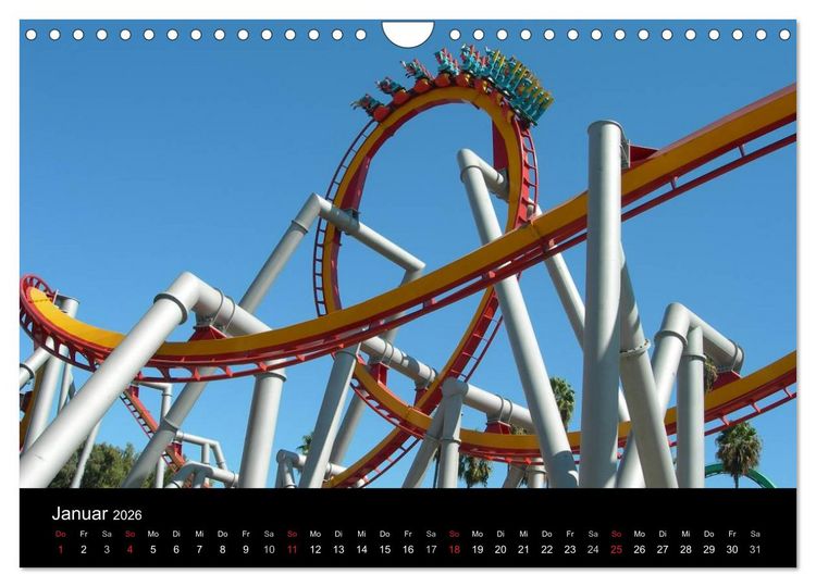 Produktbild: Made for Fear - Der Achterbahnkalender (Wandkalender 2026 DIN A4 quer), CALVENDO Monatskalender