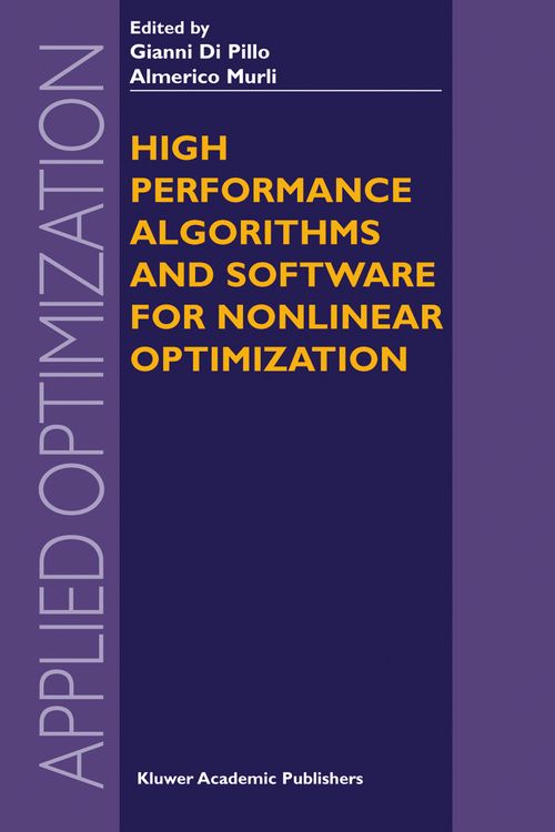 Produktbild: High Performance Algorithms and Software for Nonlinear Optimization