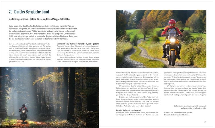 Produktbild: Die sch&ouml;nsten Motorradtouren in Deutschland