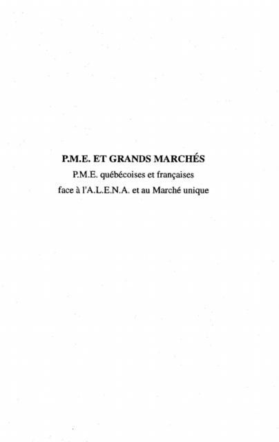 Produktbild: P.M.E. et grands marches