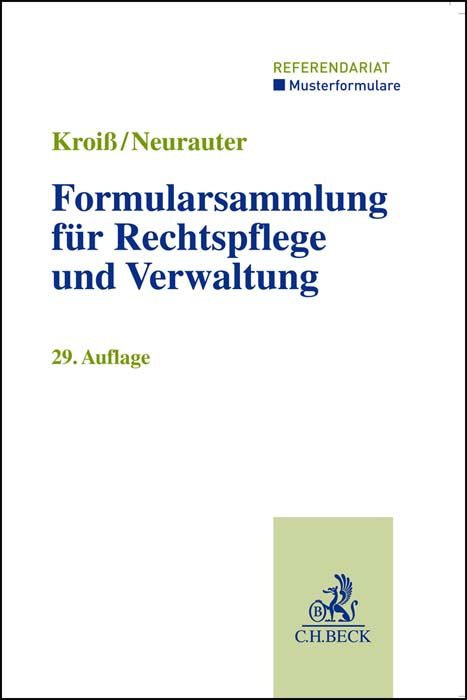 Produktbild: Formularsammlung f&uuml;r Rechtspflege und Verwaltung