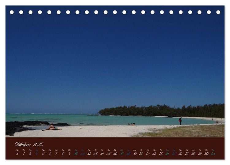 Produktbild: Indische Perle - Mauritius (Tischkalender 2026 DIN A5 quer), CALVENDO Monatskalender
