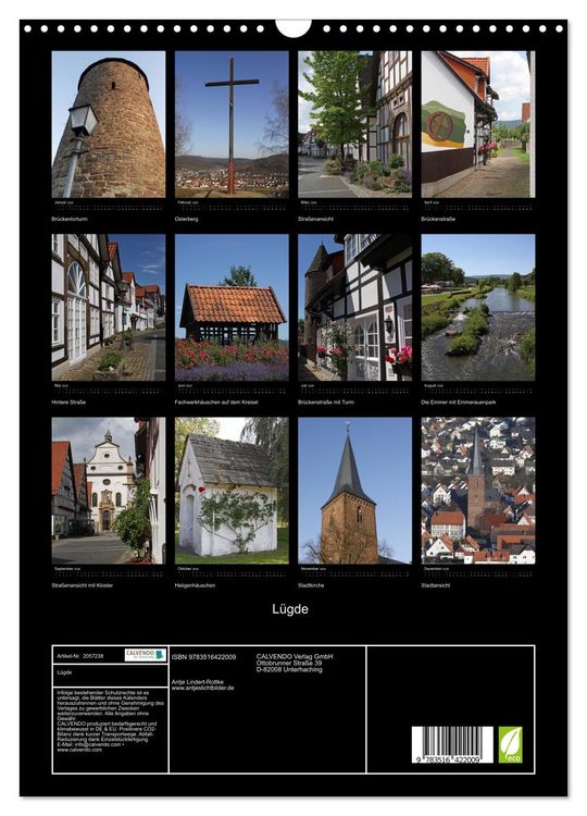 Produktbild: L&uuml;gde (Wandkalender 2026 DIN A3 hoch), CALVENDO Monatskalender