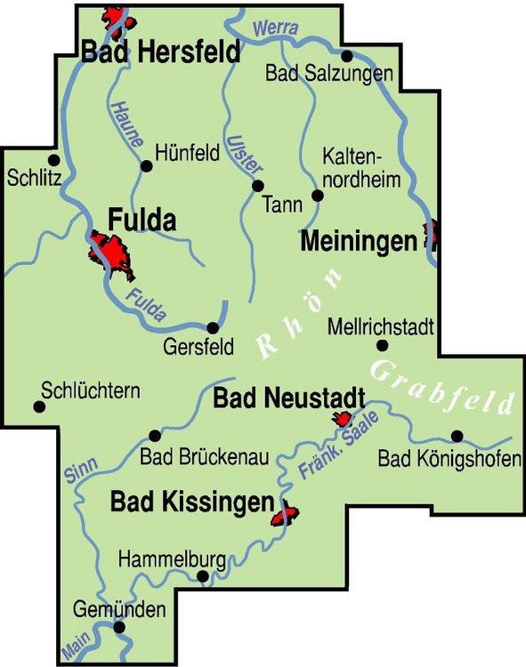Produktbild: BVA ADFC Regionalkarte Traumhafte E-Bike-Touren in der Rh&ouml;n 1:75.000