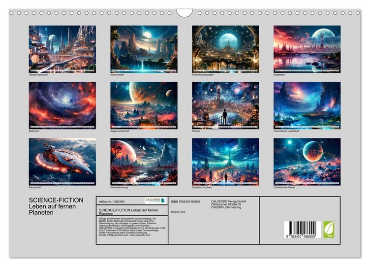 Produktbild: SCIENCE-FICTION Leben auf fernen Planeten (Wandkalender 2026 DIN A3 quer), CALVENDO Monatskalender