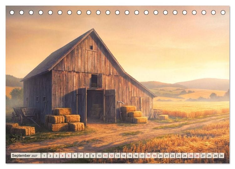 Produktbild: Auf dem Land - Eine Reise in die F&uuml;nfzigerjahre (Tischkalender 2027 DIN A5 quer), CALVENDO Monatskalender