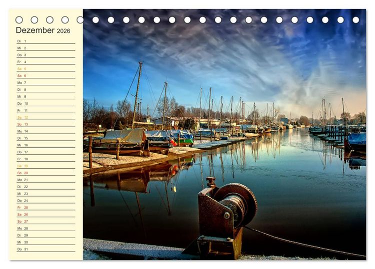Produktbild: Friesland, verzauberte Landschaft an der Nordsee (Tischkalender 2026 DIN A5 quer), CALVENDO Monatskalender