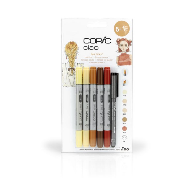 Produktbild: Copic Marker Set Ciao 5+1 Hair Tones 1
