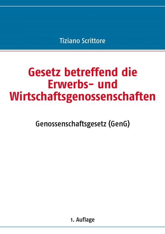 Produktbild: Gesetz betreffend die Erwerbs- und Wirtschaftsgenossenschaften