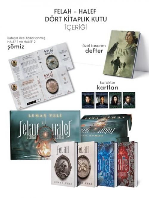 Produktbild: Halef ve Felah 4 Kitaplik Hediyeli &Ouml;zel Kutu Ciltli