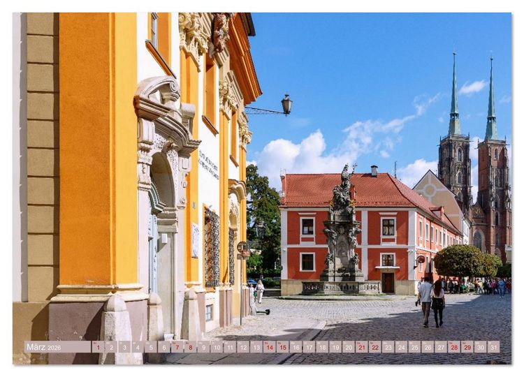 Produktbild: Breslau. Polens architektonisches Juwel an der Oder (Wandkalender 2026 DIN A3 quer), CALVENDO Monatskalender