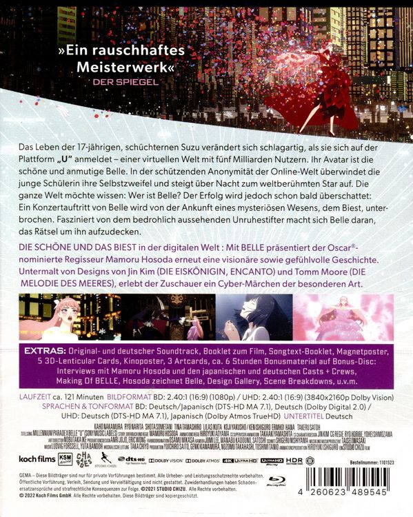 Produktbild: Belle Ultimate U-Edition (4K Ultra HD + Blu-ray + Bonus-Disc + Soundtrack)