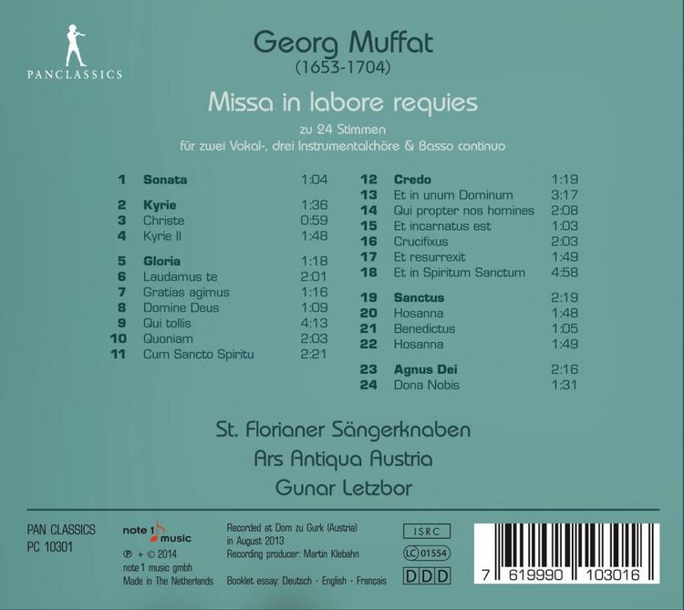 Produktbild: Muffat: Missa in Labore Requies