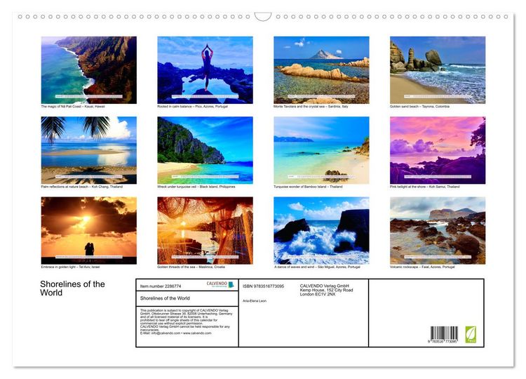 Produktbild: Shorelines of the World (Wall Calendar 2027 DIN A2 landscape), CALVENDO 12 Month Wall Calendar
