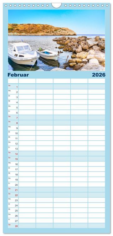 Produktbild: Familienplaner 2026 - Rhodos - eine Insel zum Verlieben mit 5 Spalten (Wandkalender, 21 x 45 cm) CALVENDO