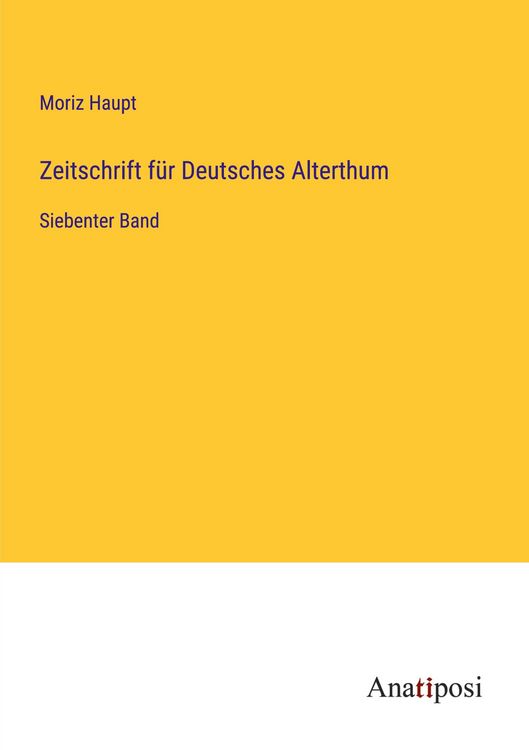 Produktbild: Zeitschrift f&uuml;r Deutsches Alterthum