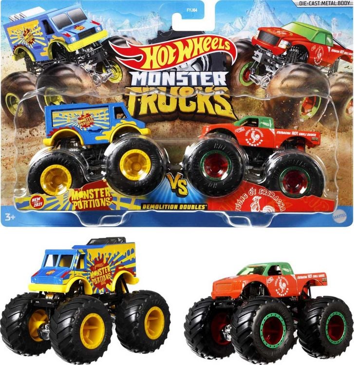Produktbild: Hot Wheels Monster Trucks 2er Pack 1:64