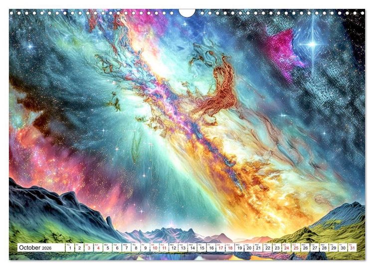 Produktbild: Psychedelic Landscapes (Wall Calendar 2026 DIN A3 landscape), CALVENDO 12 Month Wall Calendar