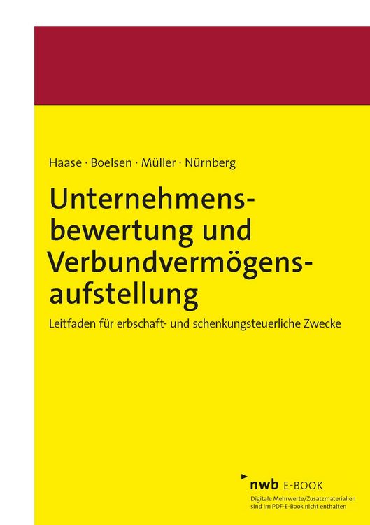 Produktbild: Unternehmensbewertung und Verbundverm&ouml;gensaufstellung
