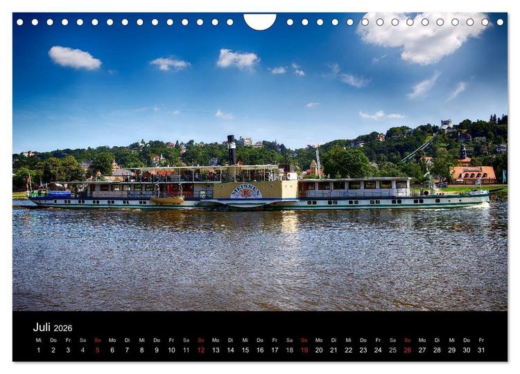 Produktbild: Schaufelraddampfer (Wandkalender 2026 DIN A4 quer), CALVENDO Monatskalender