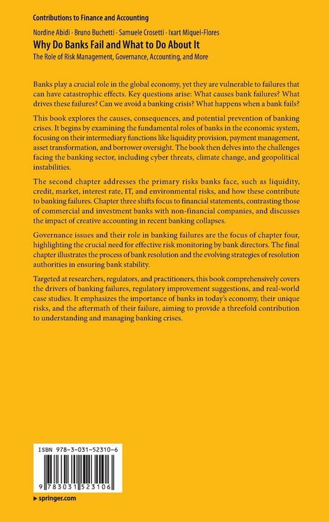 Produktbild: Why Do Banks Fail and What to Do About It
