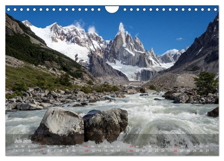 Produktbild: Majest&auml;tische Bergwelten Cerro Torre & Fitzroy Patagonien (Wandkalender 2026 DIN A4 quer), CALVENDO Monatskalender