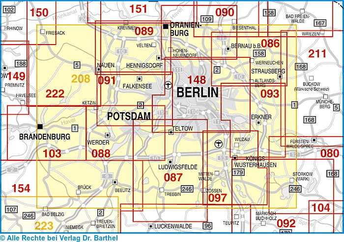 Produktbild: Doktor Barthel Karte Berlin, Potsdam und Umgebung