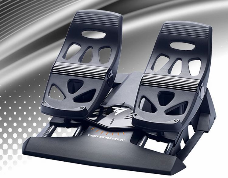Produktbild: THRUSTMASTER TFRP T.Flight Rudder Pedal USB f&uuml;r PC und PS 4, schwarz
