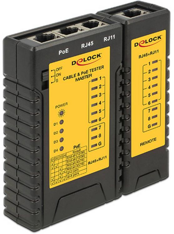 Produktbild: Delock 86107 Netzwerktester Passend f&uuml;r (Netzwerk-Spezifikationen (CAT)): Unbest&uuml;ckt