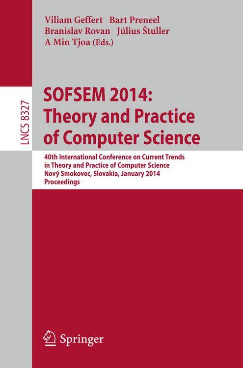 Produktbild: SOFSEM 2014: Theory and Practice of Computer Science