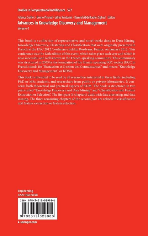 Produktbild: Advances in Knowledge Discovery and Management