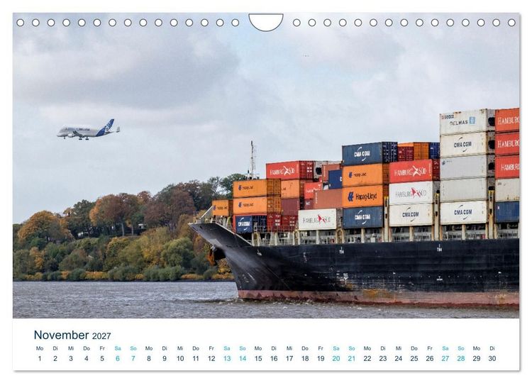 Produktbild: Schiffe gucken im Hamburger Hafen (Wandkalender 2027 DIN A4 quer), CALVENDO Monatskalender