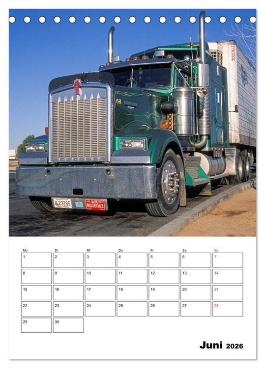 Produktbild: US-Trucks ... unterwegs im amerikanischen Westen - Monatsplaner (Tischkalender 2026 DIN A5 hoch), CALVENDO Monatskalender