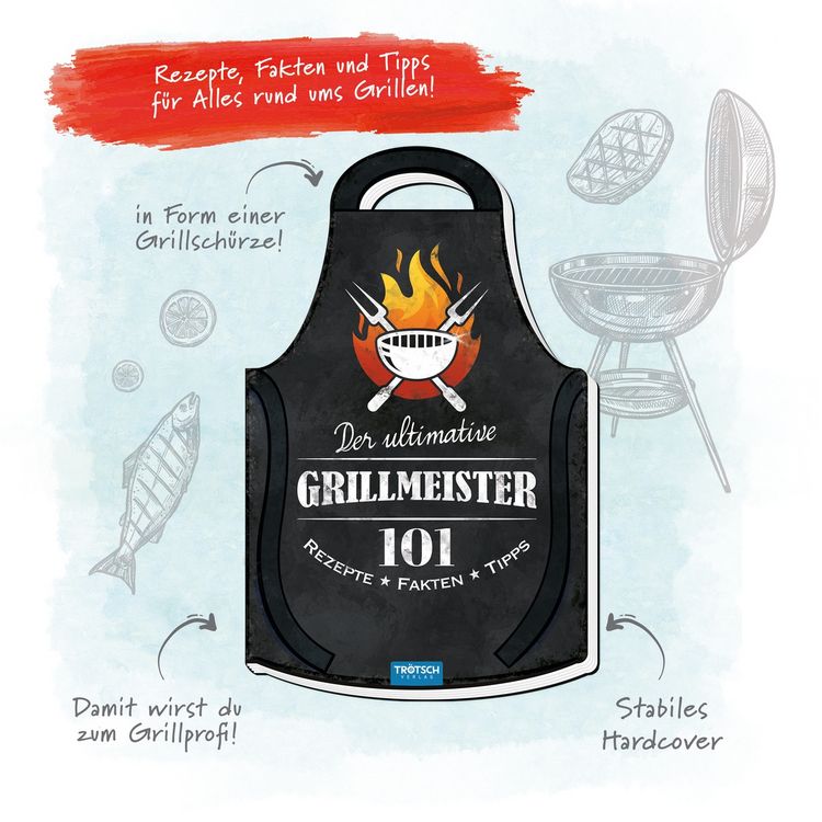 Produktbild: Tr&ouml;tsch Geschenkbuch Der ultimative Grillmeister 101 Rezepte Fakten Tipps