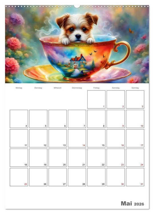 Produktbild: Tierische Kaffee Gesellschaft (Wandkalender 2026 DIN A2 hoch), CALVENDO Monatskalender