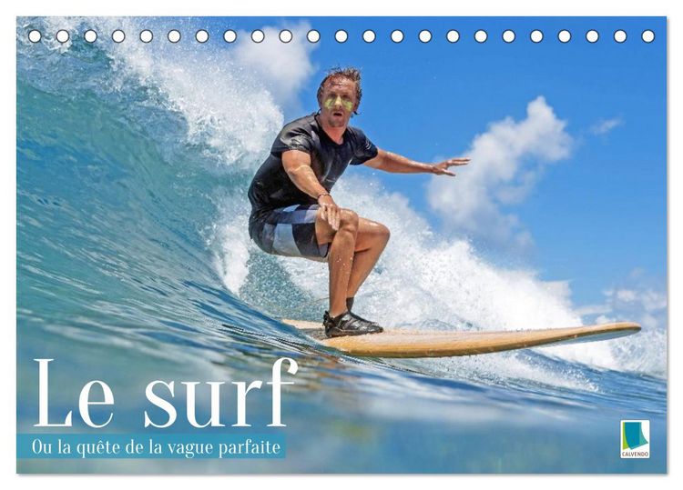 Produktbild: Le surf ou la qu&ecirc;te de la vague parfaite (Calendrier de bureau 2027 DIN A5 vertical), CALVENDO calendrier mensuel