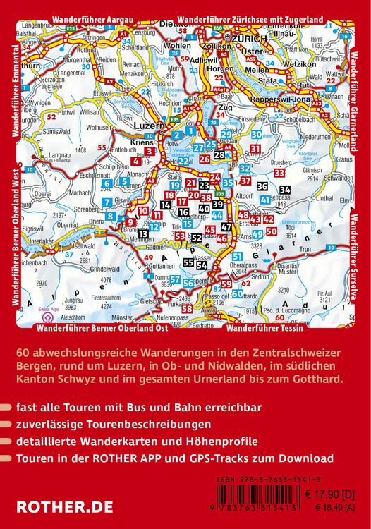 Produktbild: ROTHER Wanderf&uuml;hrer Vierwaldst&auml;ttersee. 60 Touren in der Zentralschweiz zwischen Rigi und Gotthard