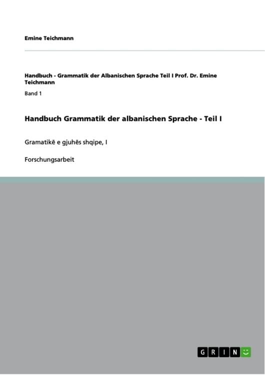 Produktbild: Handbuch Grammatik der albanischen Sprache - Teil I