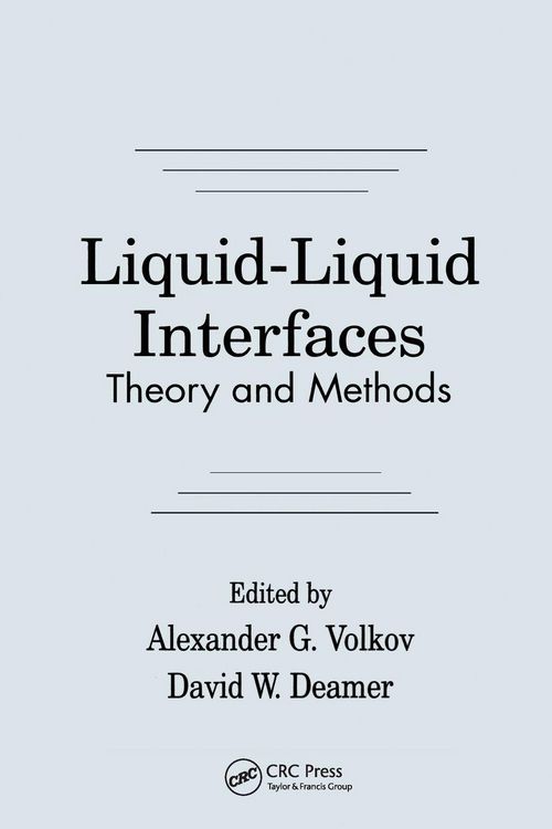 Produktbild: Liquid-Liquid InterfacesTheory and Methods