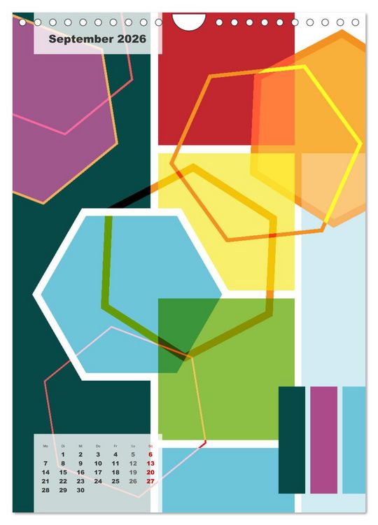 Produktbild: Geometrical ART (Wandkalender 2026 DIN A4 hoch), CALVENDO Monatskalender