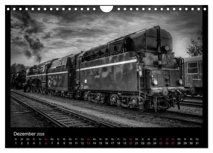 Produktbild: Dampflokomotiven (Wandkalender 2026 DIN A4 quer), CALVENDO Monatskalender