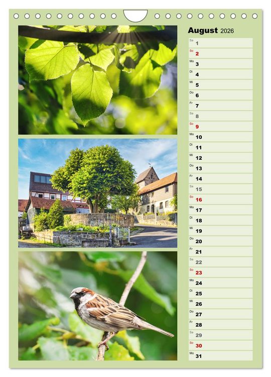 Produktbild: Hessisch Lichtenau (Wandkalender 2026 DIN A4 hoch), CALVENDO Monatskalender
