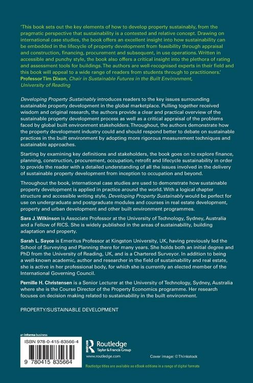 Produktbild: Developing Property Sustainably