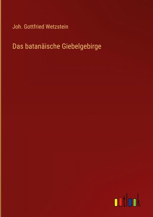 Produktbild: Das batan&auml;ische Giebelgebirge