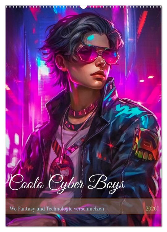 Produktbild: Coole Cyber Boys (Wandkalender 2026 DIN A2 hoch), CALVENDO Monatskalender