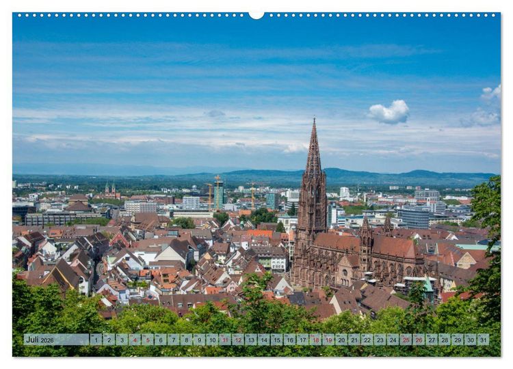 Produktbild: Freiburg im Breisgau - Die Schwarzwaldmetropole (Wandkalender 2026 DIN A2 quer), CALVENDO Monatskalender
