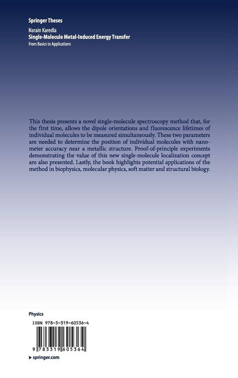 Produktbild: Single-Molecule Metal-Induced Energy Transfer