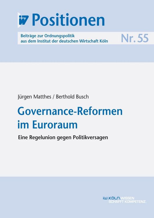 Produktbild: Governance-Reformen im Euroraum