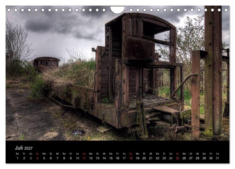 Produktbild: Verlassene Orte - Die Lokomotivwerkstatt (Wandkalender 2027 DIN A4 quer), CALVENDO Monatskalender