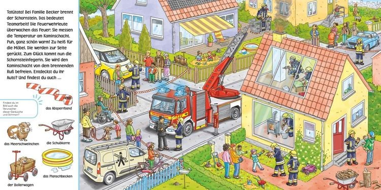 Produktbild: H&ouml;r mal (Soundbuch): Wimmelbuch: Feuerwehr